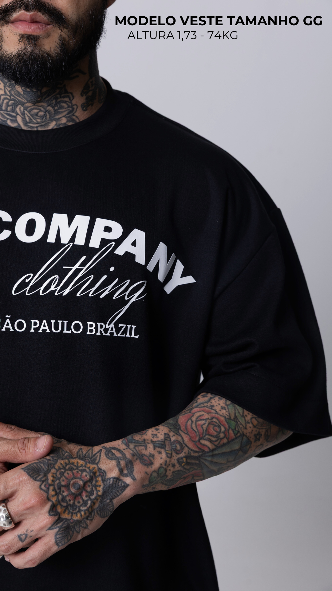 CAMISETA OVERSIZED PRETA URBAN CLOTHING