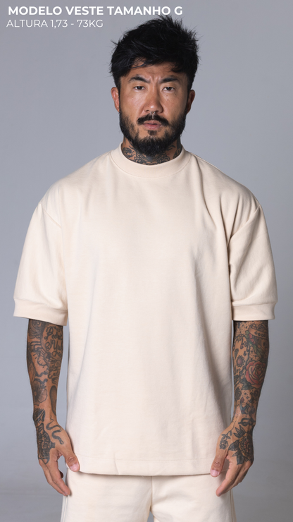 CONJUNTO MOLETOM REGULAR FIT CREAM