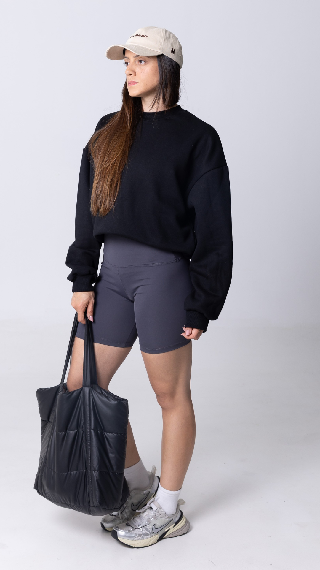 BLUSA DE MOLETOM FEMININA PRETA SEM TOUCA