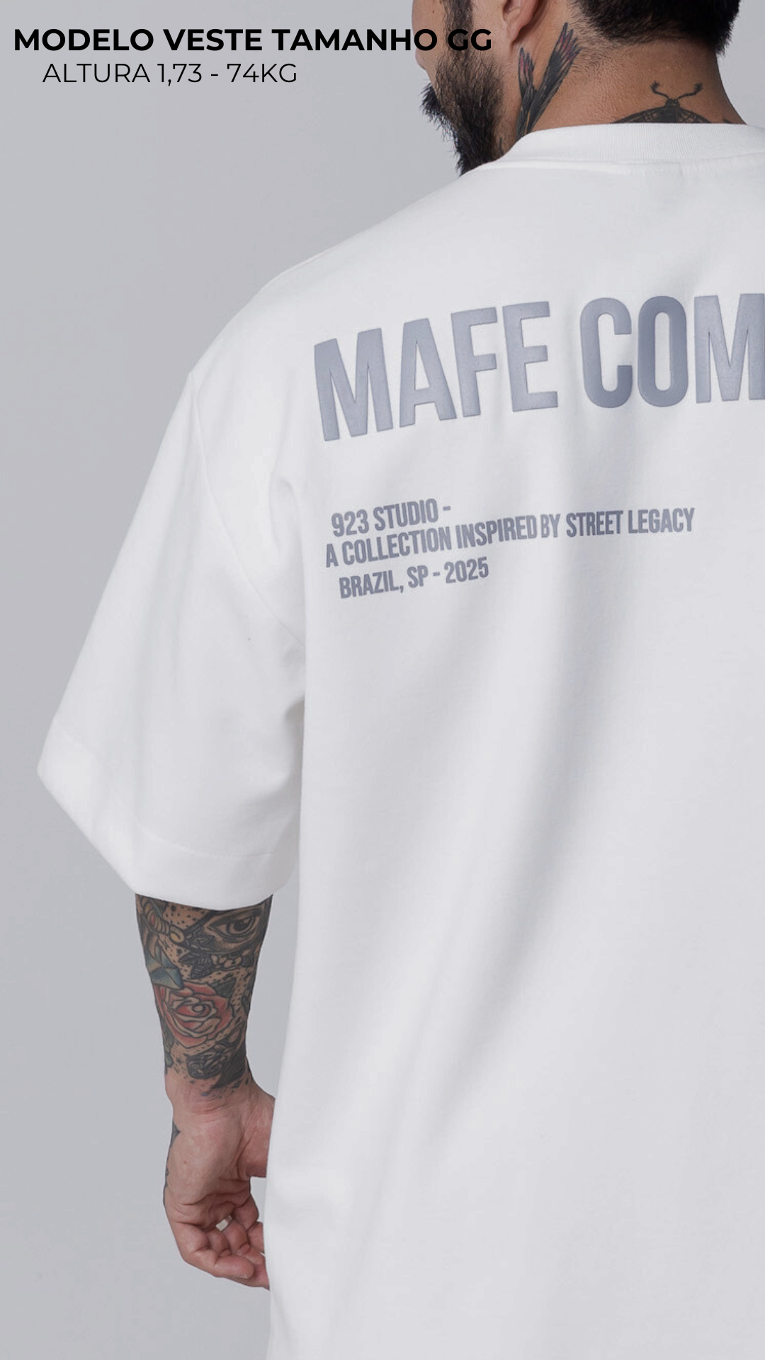 CAMISETA OVERSIZED OFF WHITE STREET LEGACY