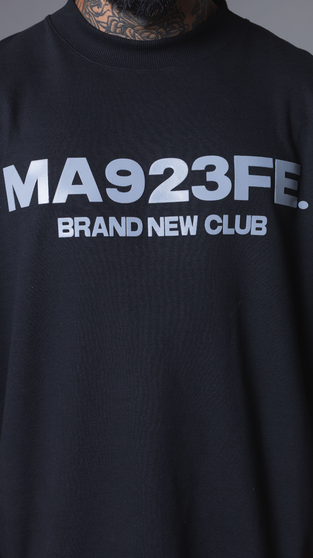 CAMISETA OVERSIZED MA923FE BRAND NEW CLUB PRETA