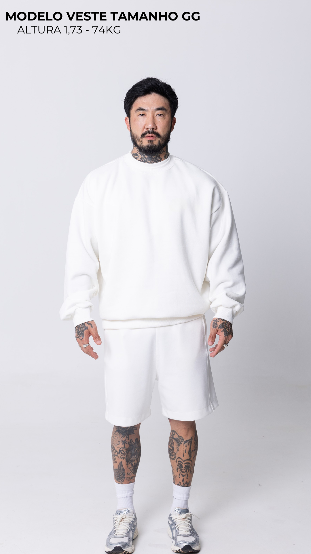 CONJUNTO OFF WHITE BLUSA DE MOLETOM