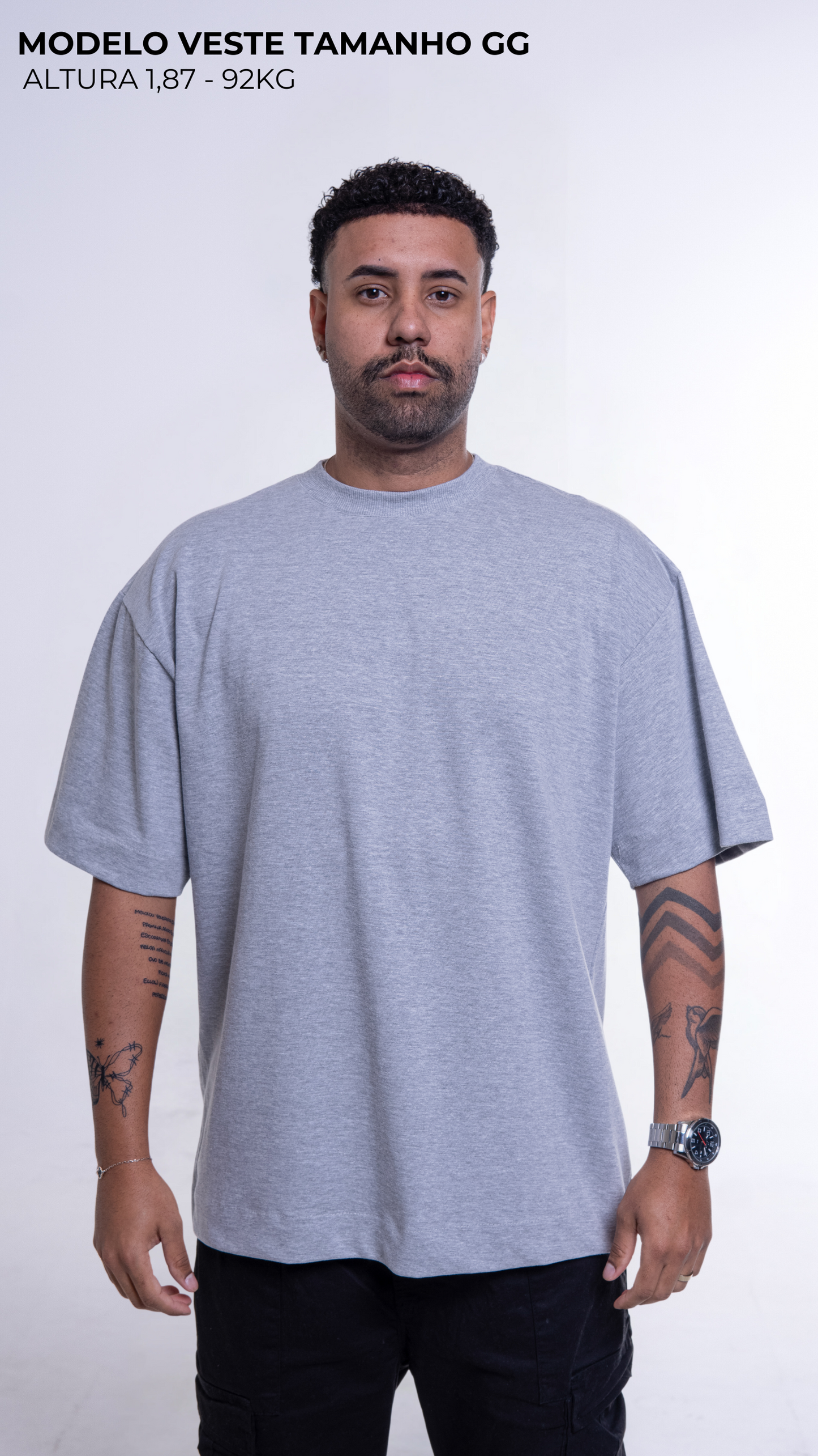 CAMISETA OVERSIZED CINZA ELEFANTE
