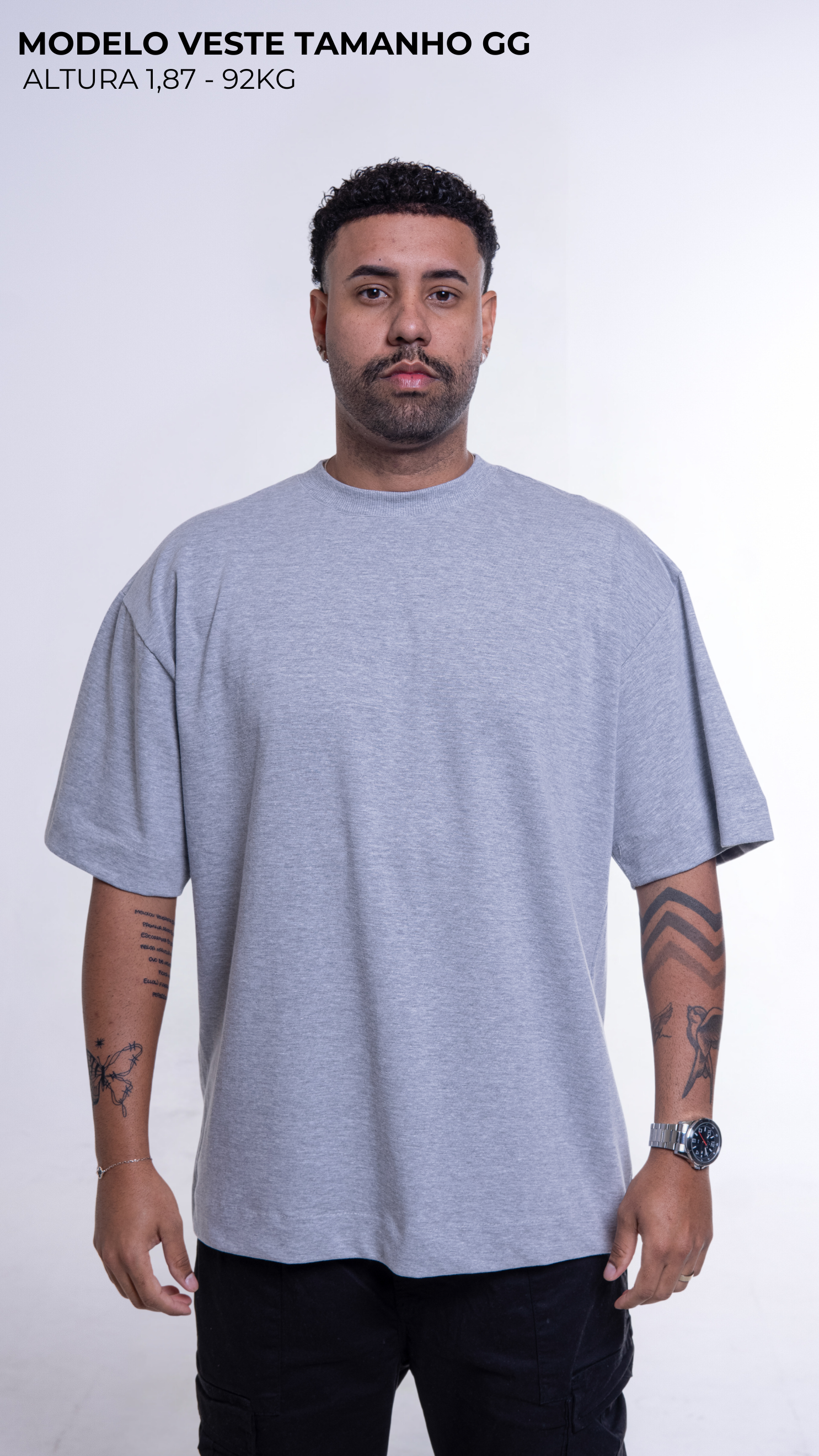 Camiseta Oversized cinza elefante