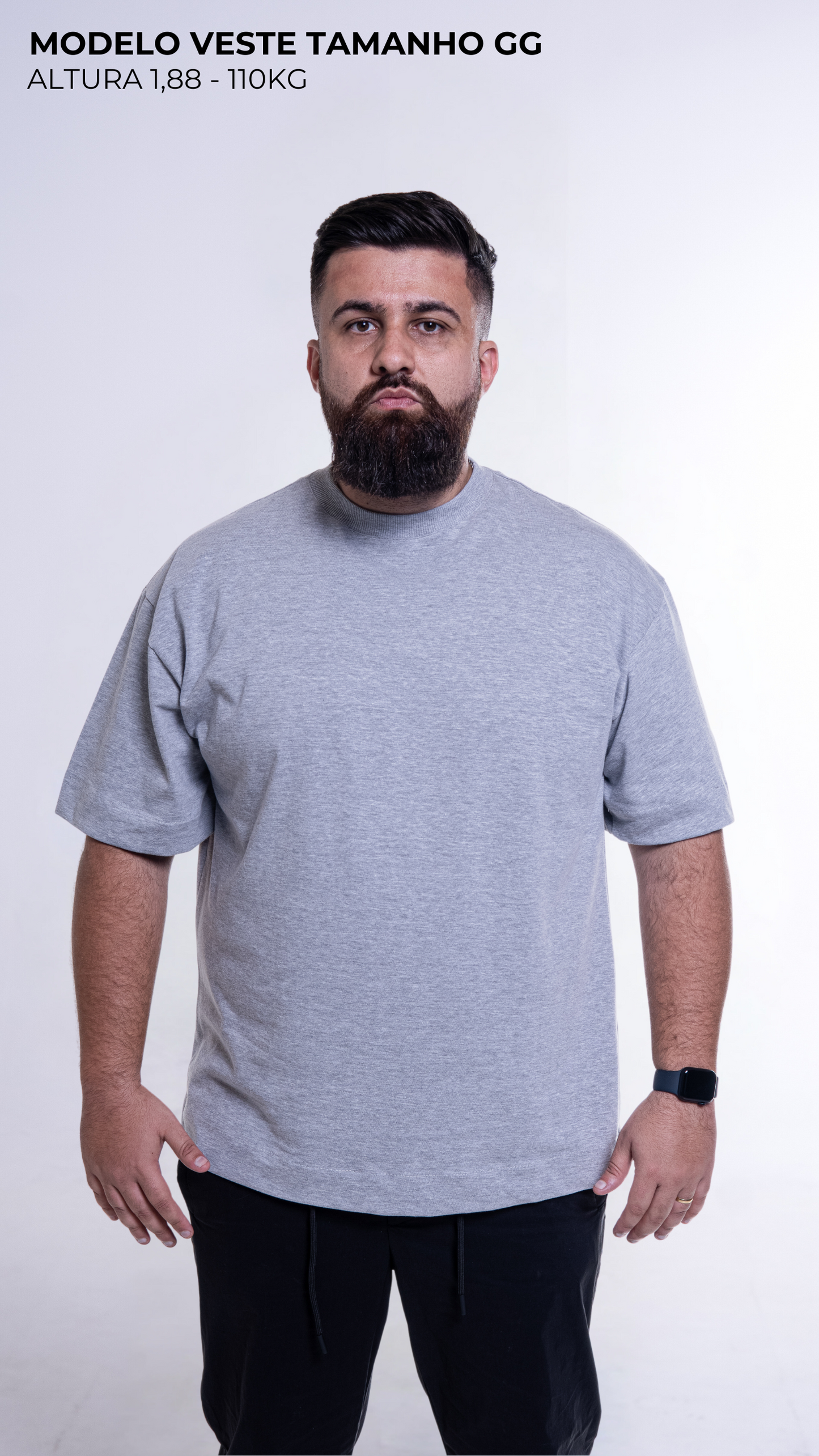 CAMISETA OVERSIZED CINZA ELEFANTE