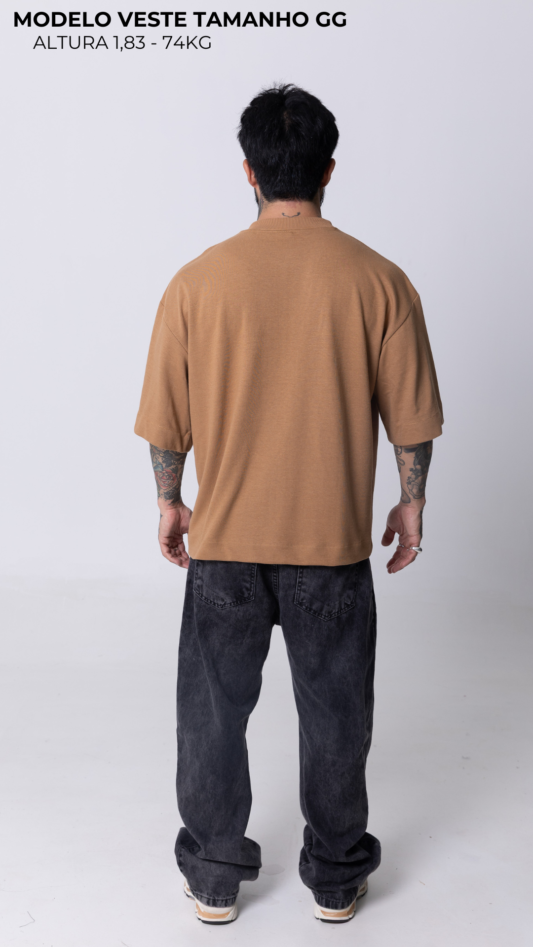 CAMISETA BOXY OVERSIZED CARAMEL