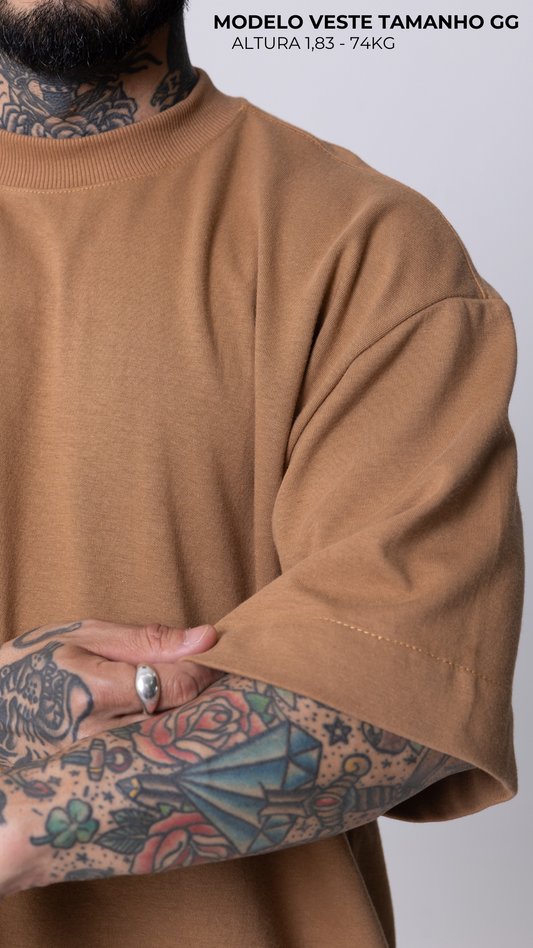 CAMISETA BOXY OVERSIZED CARAMEL