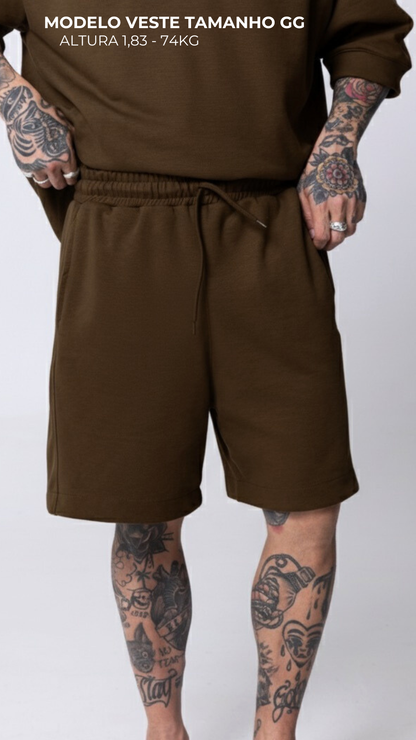 CAMISETA REGULAR FIT MARROM