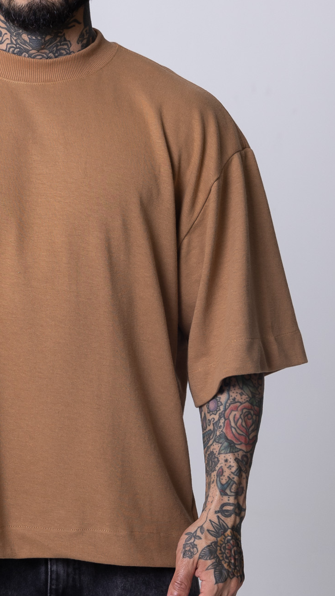 CAMISETA BOXY OVERSIZED CARAMEL
