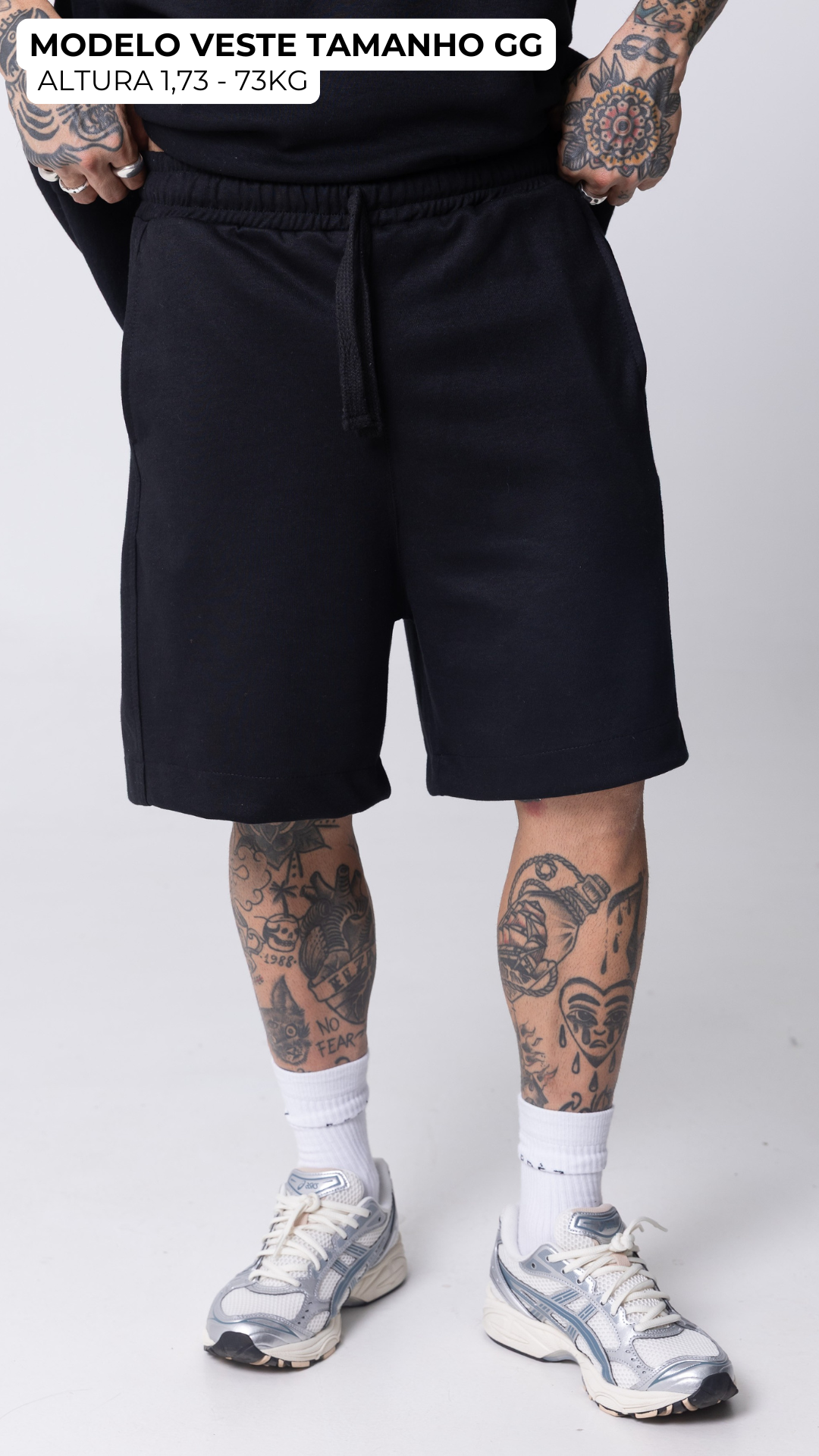 CONJUNTO OVERSIZED PRETO LISO