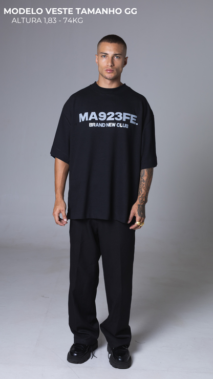 CAMISETA OVERSIZED MA923FE BRAND NEW CLUB PRETA