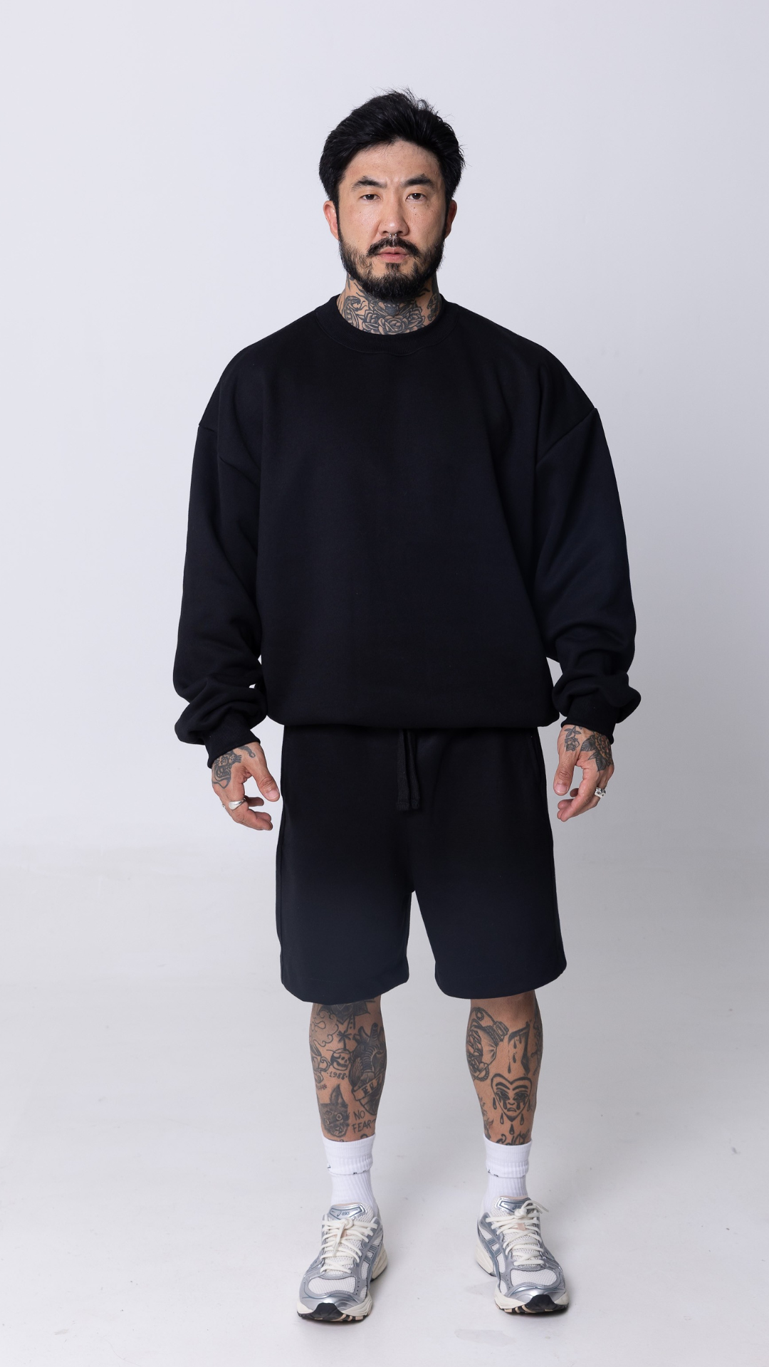 CONJUNTO PRETO BLUSA DE MOLETOM