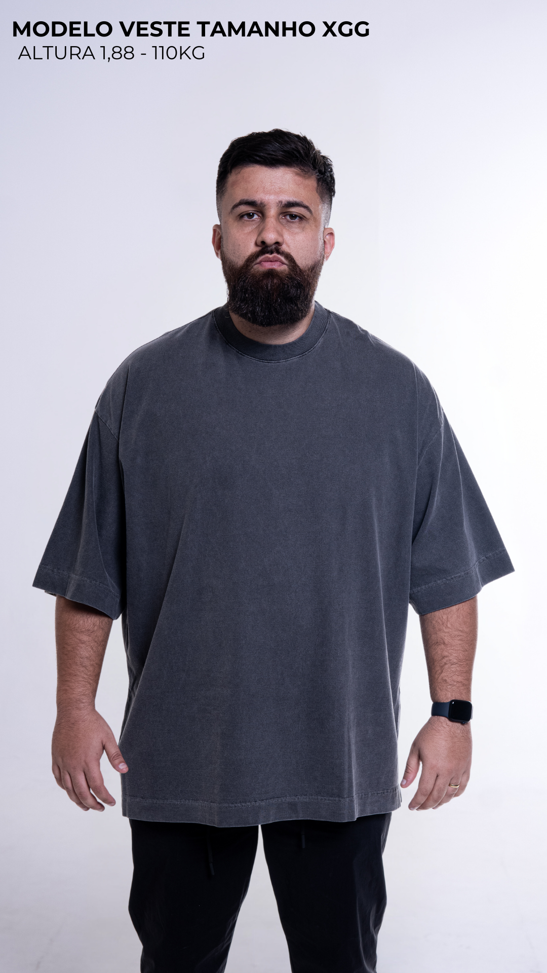 CAMISETA OVERSIZED CINZA CHUMBO