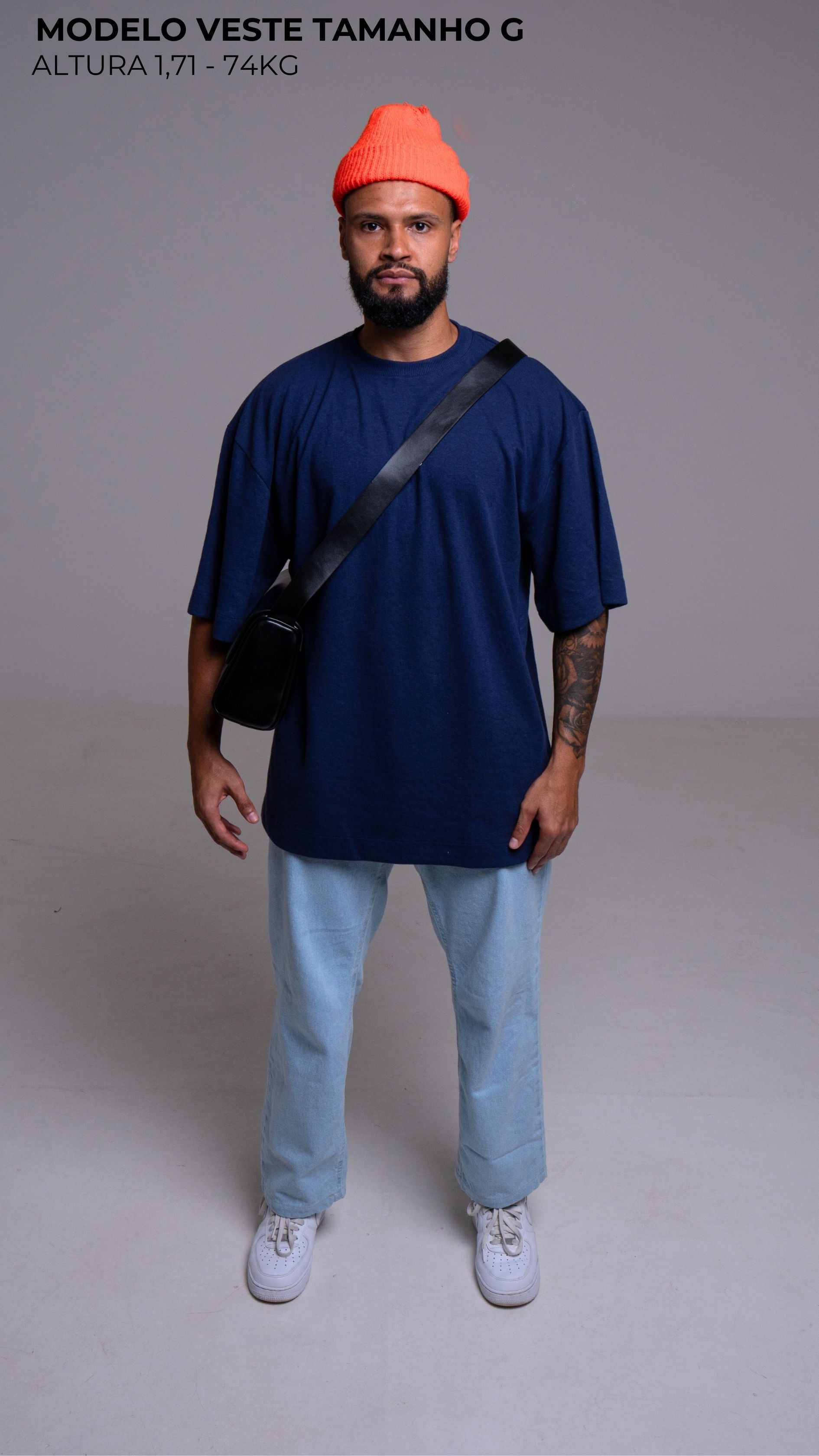 CAMISETA OVERSIZED AZUL MARINHO