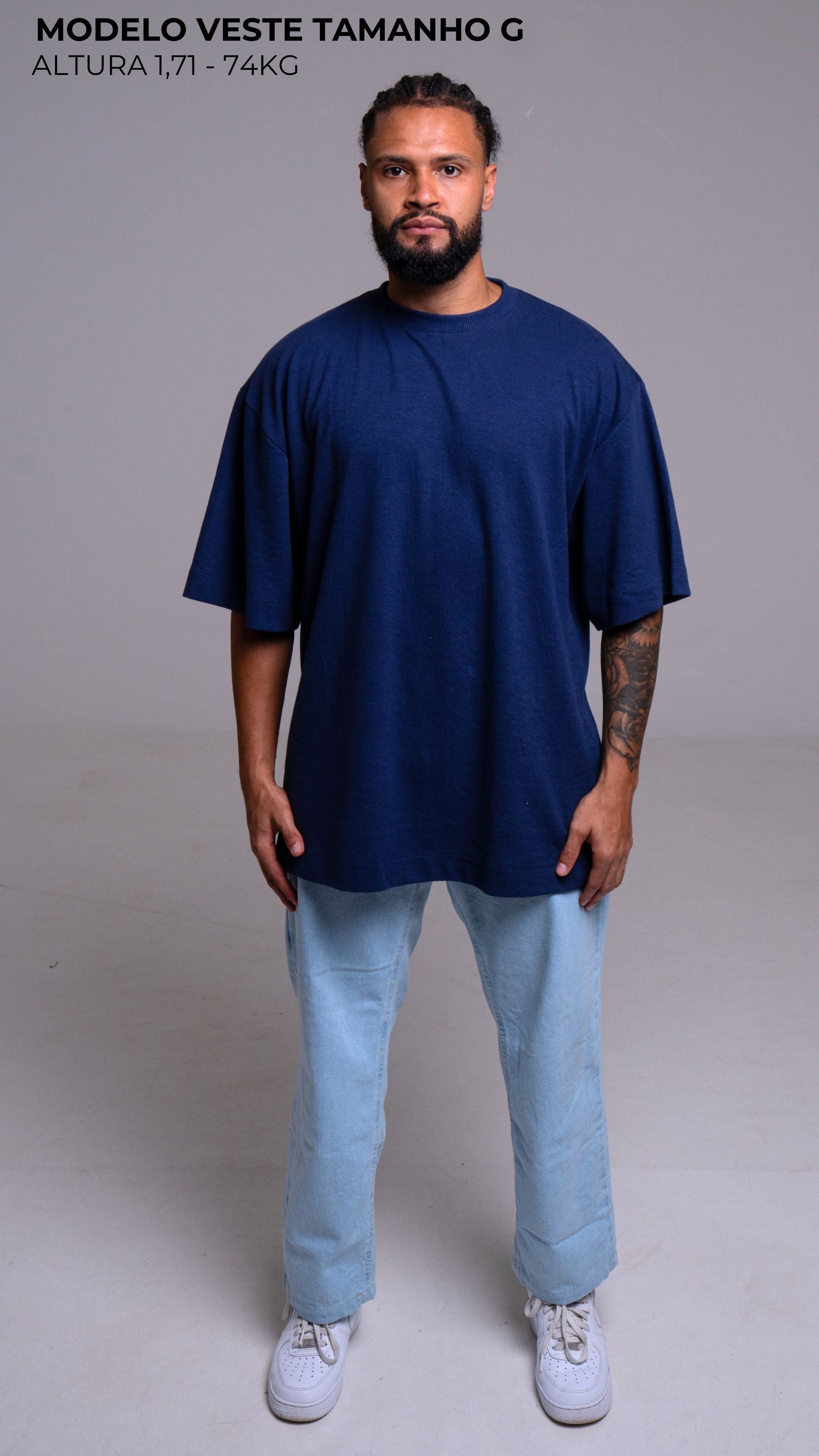 CAMISETA OVERSIZED AZUL MARINHO