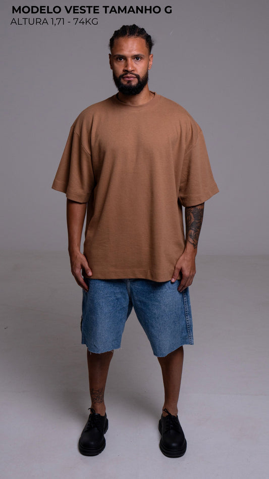 CAMISETA OVERSIZED CARAMEL