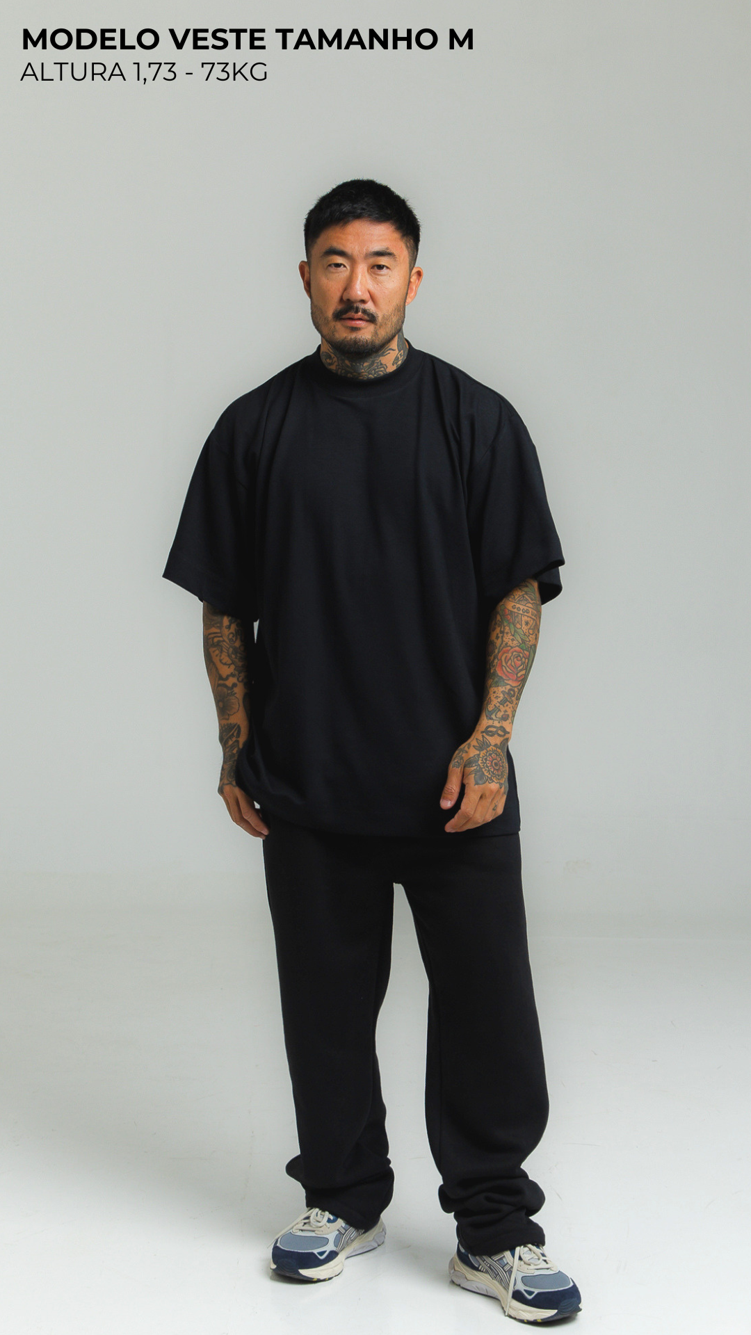 CONJUNTO CALÇA E CAMISETA OVERSIZED PRETO