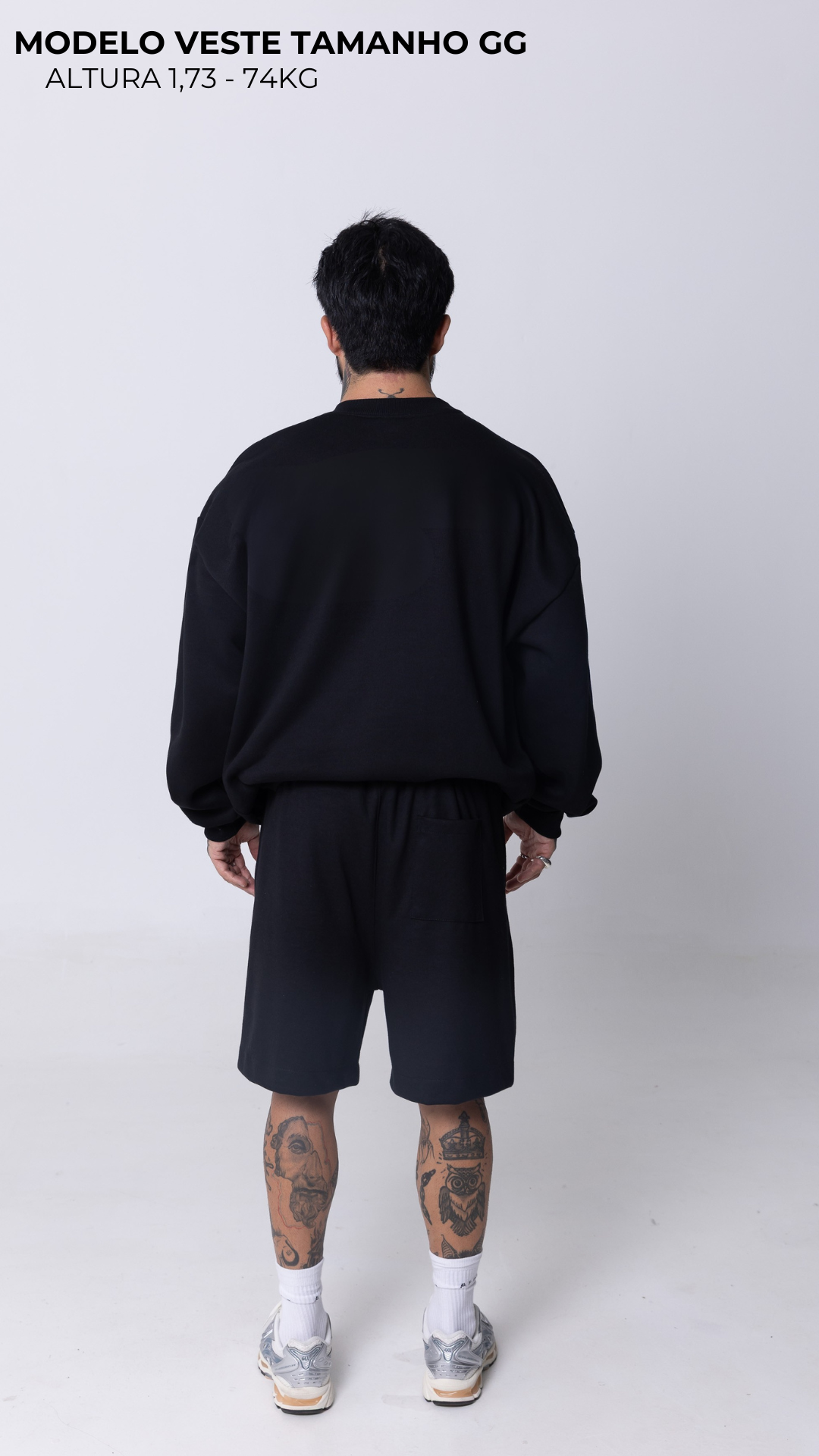 CONJUNTO PRETO BLUSA DE MOLETOM