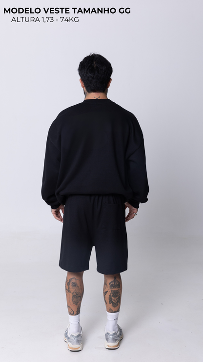 CONJUNTO PRETO BLUSA DE MOLETOM