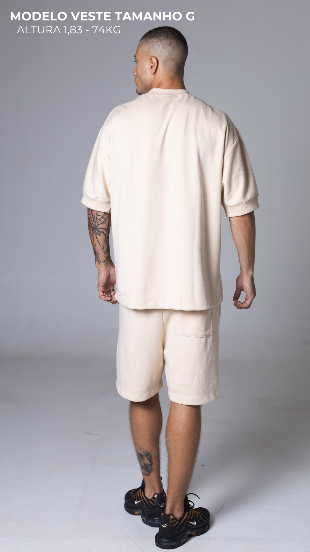 CONJUNTO MOLETOM REGULAR FIT CREAM