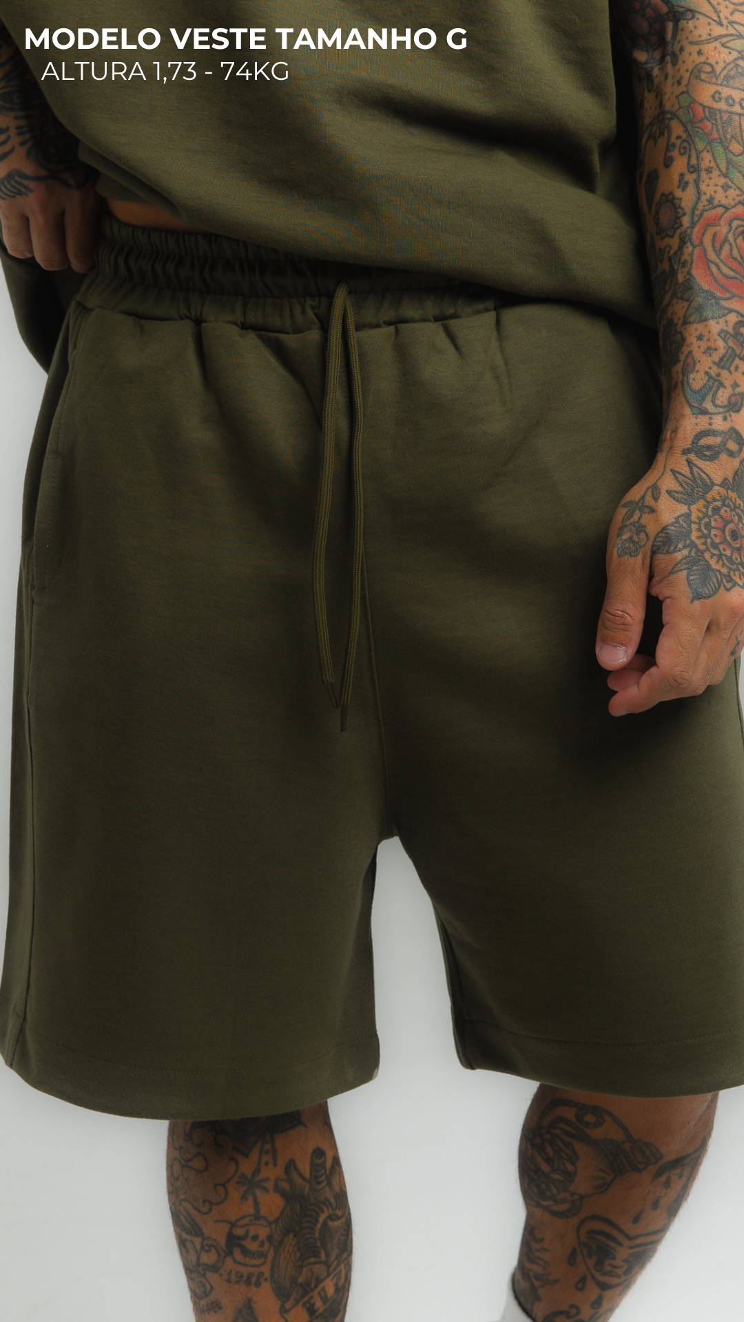CONJUNTO REGATA MACHÃO VERDE AZEITONA LISO