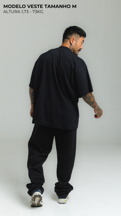 CONJUNTO CALÇA E CAMISETA OVERSIZED PRETO