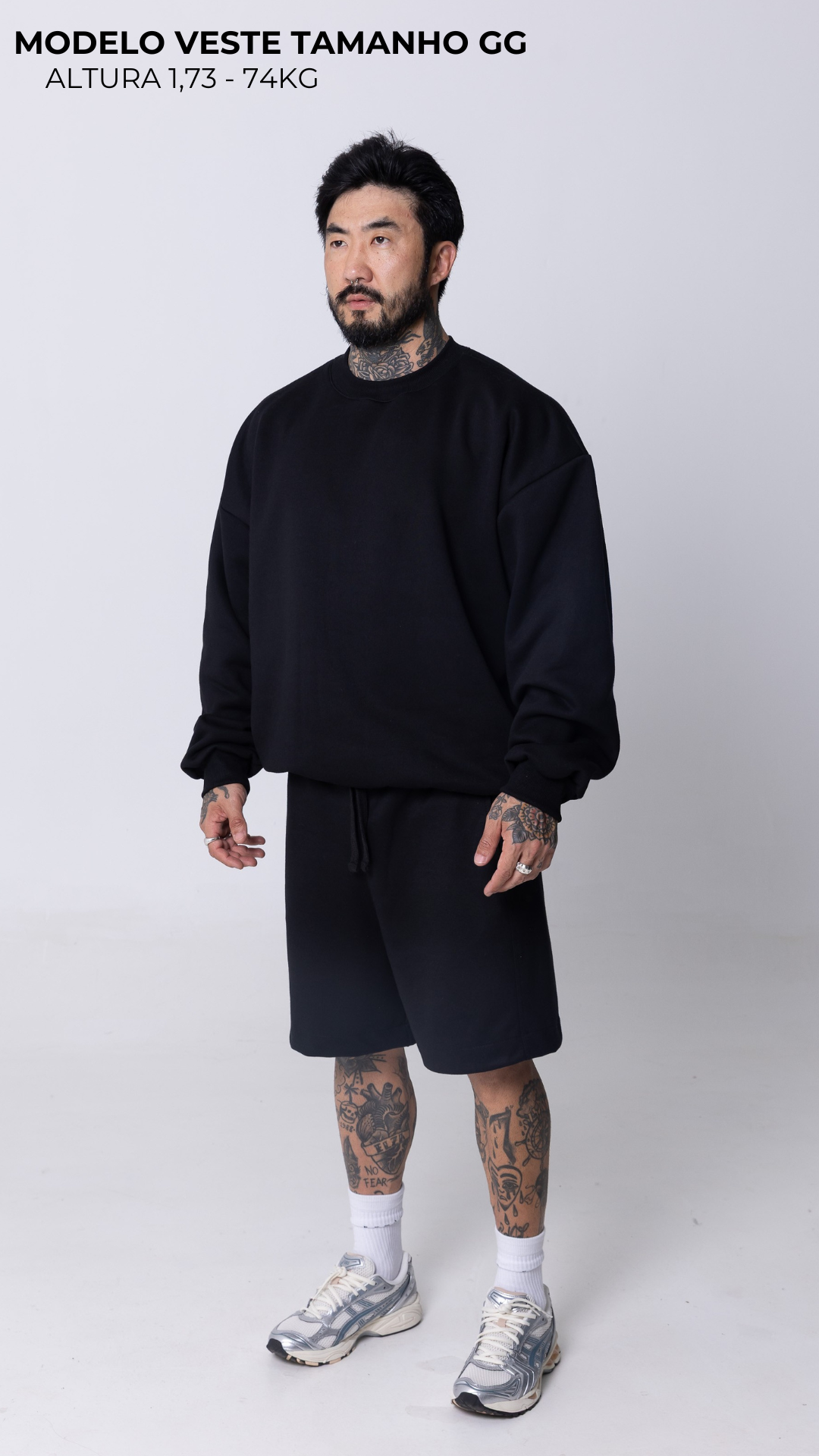 CONJUNTO PRETO BLUSA DE MOLETOM