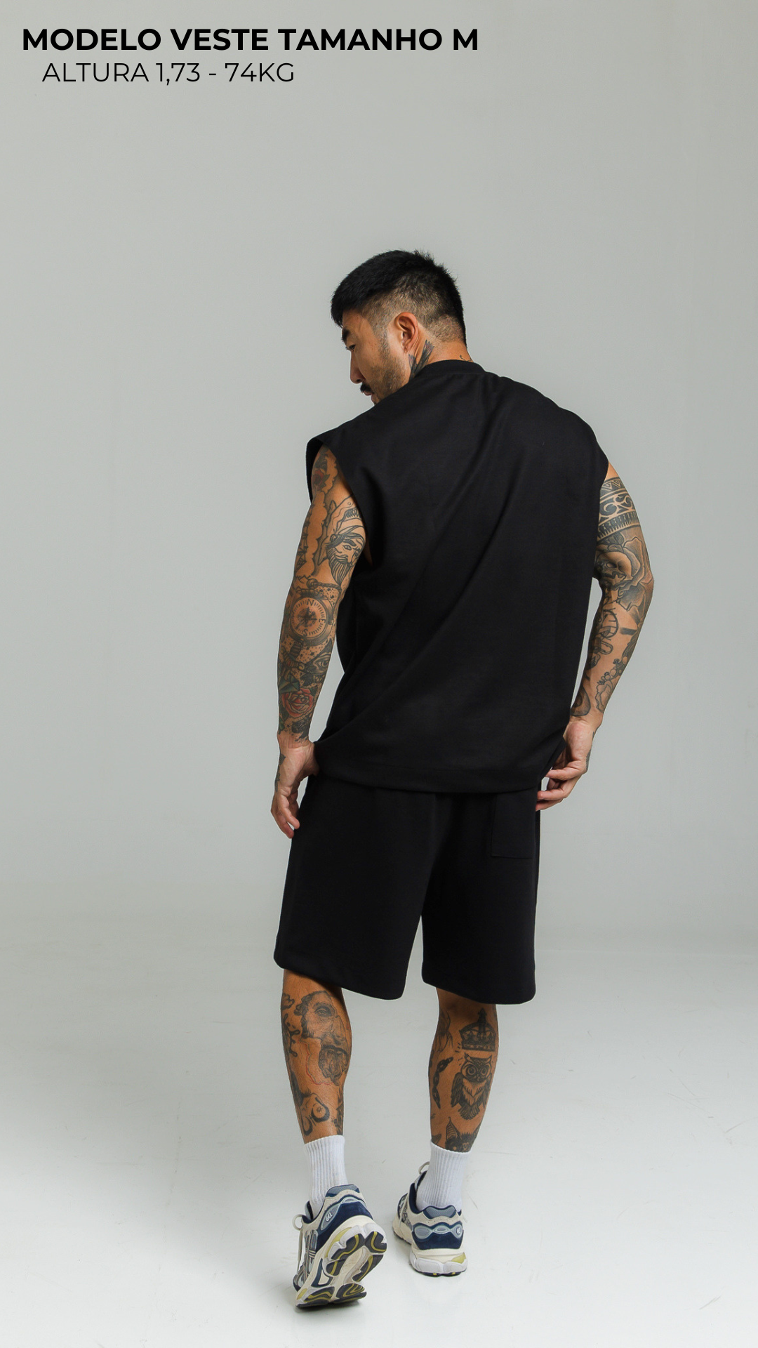 CONJUNTO REGATA MACHÃO PRETO LISO