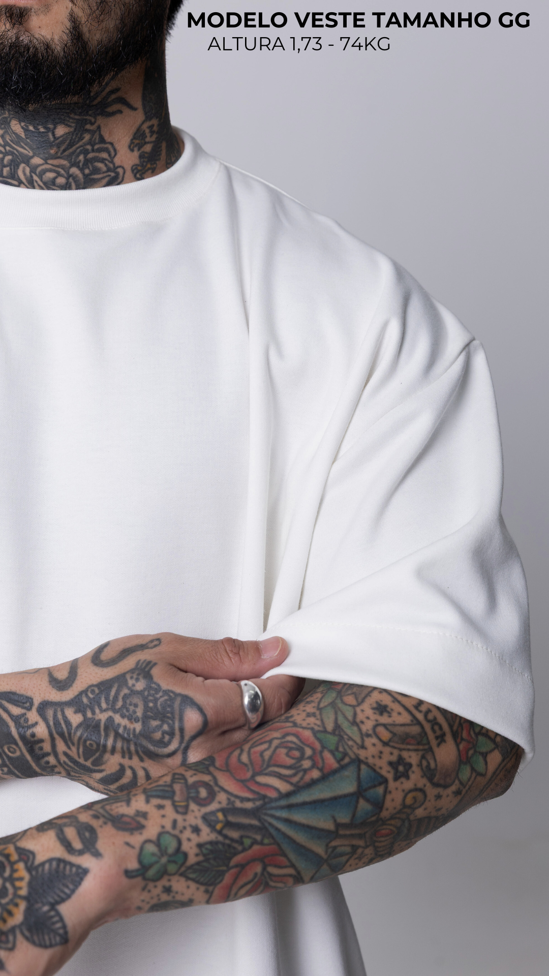 CAMISETA BOXY OVERSIZED OFF WHITE