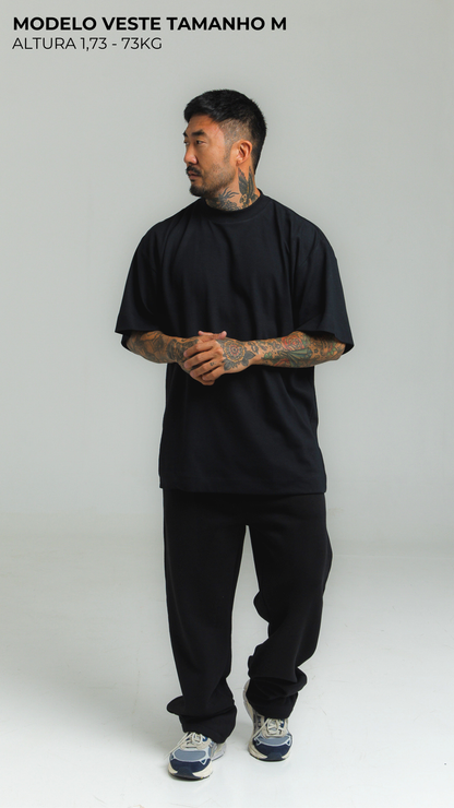 CONJUNTO CALÇA E CAMISETA OVERSIZED PRETO
