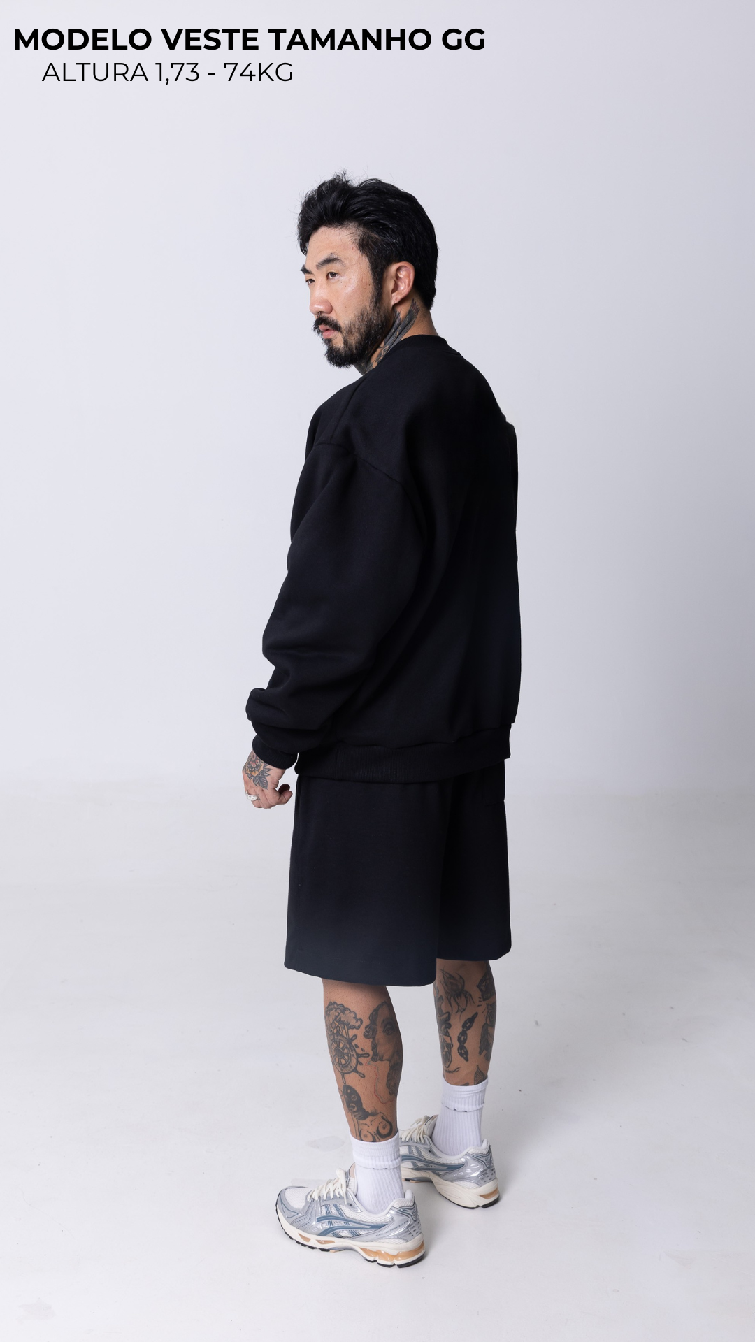 CONJUNTO PRETO BLUSA DE MOLETOM