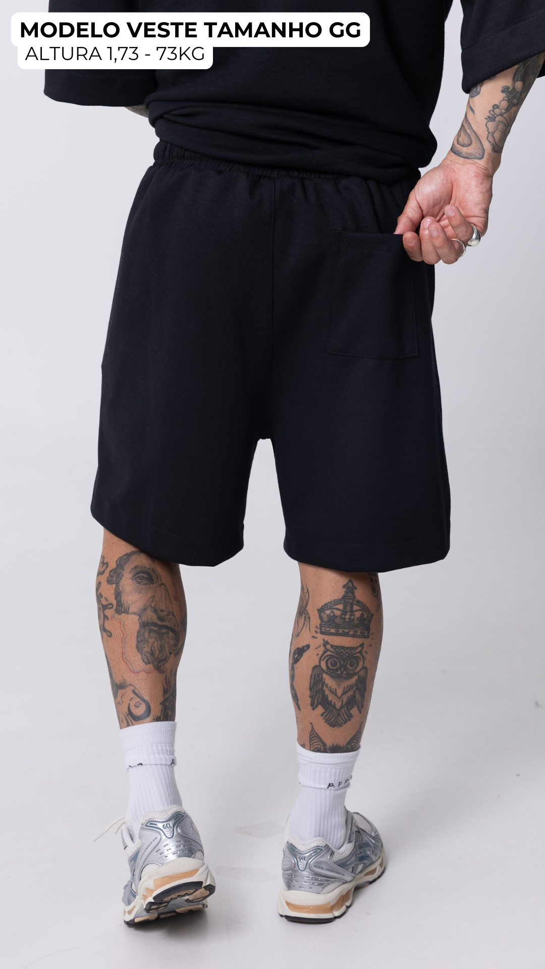 CONJUNTO OVERSIZED PRETO LISO