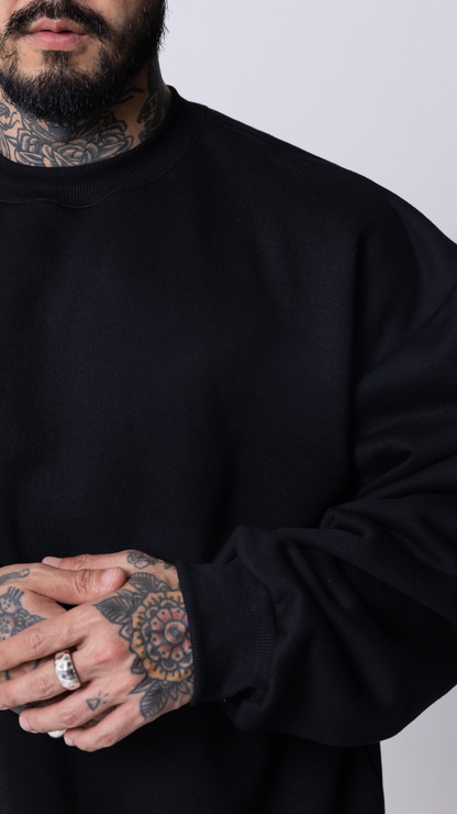 CONJUNTO PRETO BLUSA DE MOLETOM