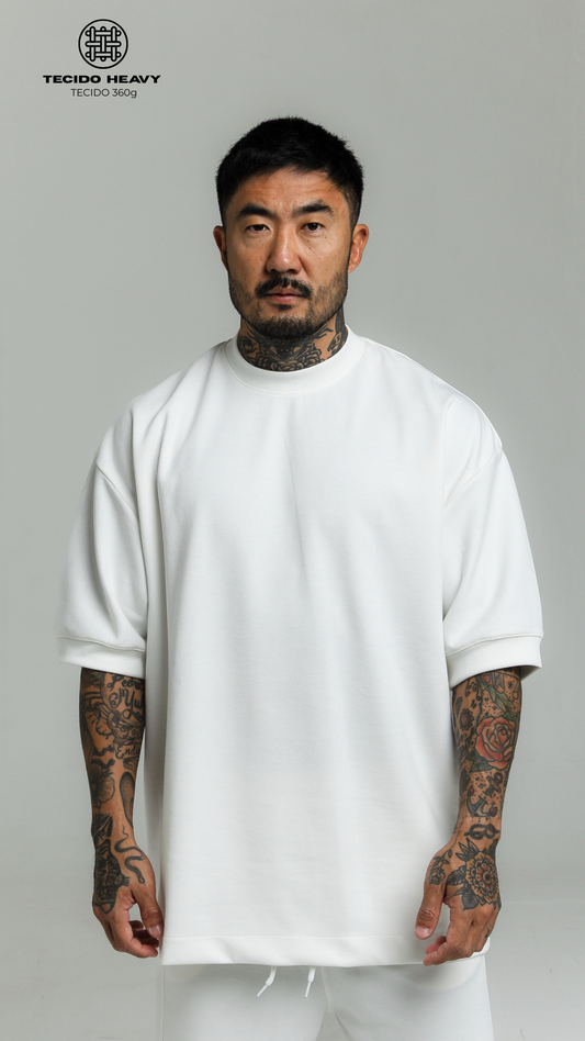 CAMISETA REGULAR FIT HEAVY OFF WHITE