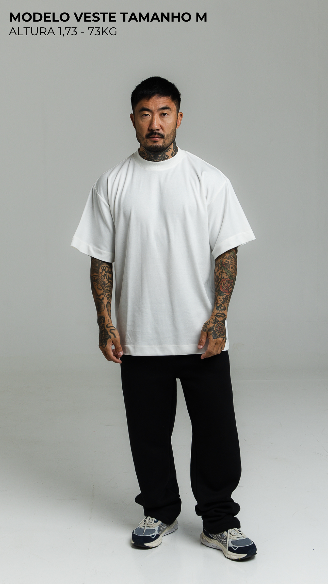 CONJUNTO CALÇA PRETA E CAMISETA OVERSIZED OFF WHITE
