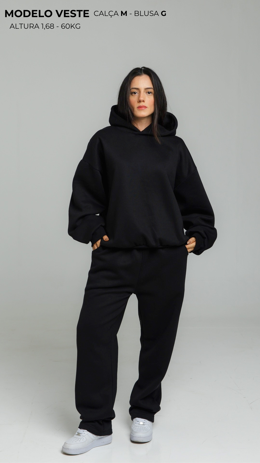 CALÇA DE MOLETOM PRETA