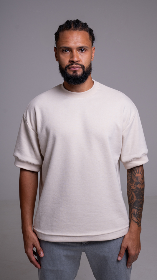 CAMISETA REGULAR FIT MANGA CURTA COR VANILLA