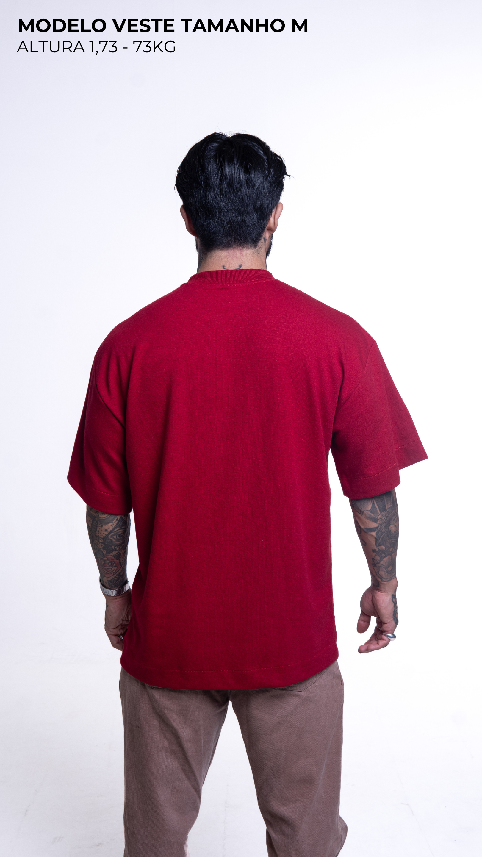 Camiseta Oversized Vermelho rubi