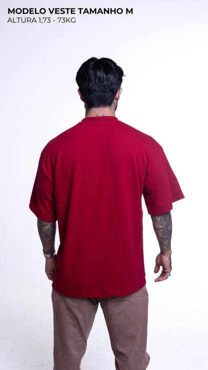 CAMISETA OVERSIZED VERMELHO RUBI