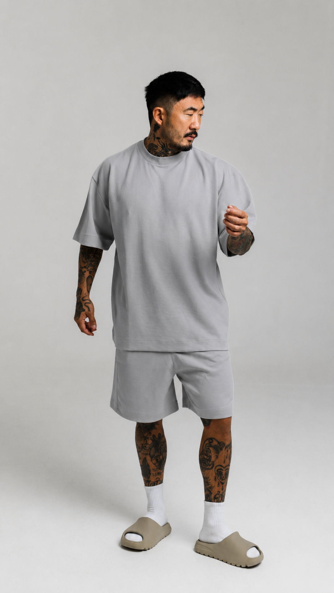 CONJUNTO OVERSIZED PRETO CINZA GELATO