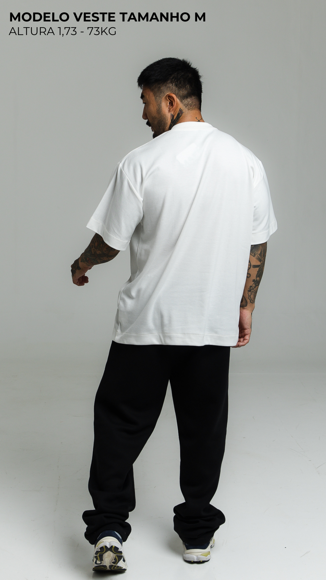 CONJUNTO CALÇA PRETA E CAMISETA OVERSIZED OFF WHITE
