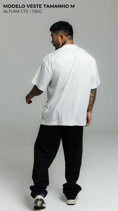 CONJUNTO CALÇA PRETA E CAMISETA OVERSIZED OFF WHITE