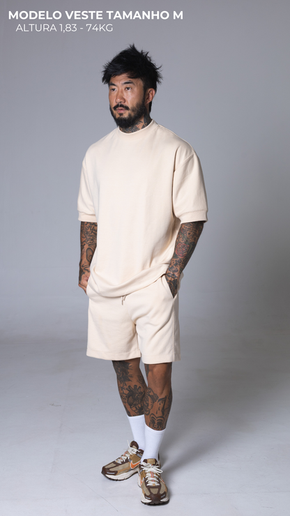 CAMISETA REGULAR FIT CREAM