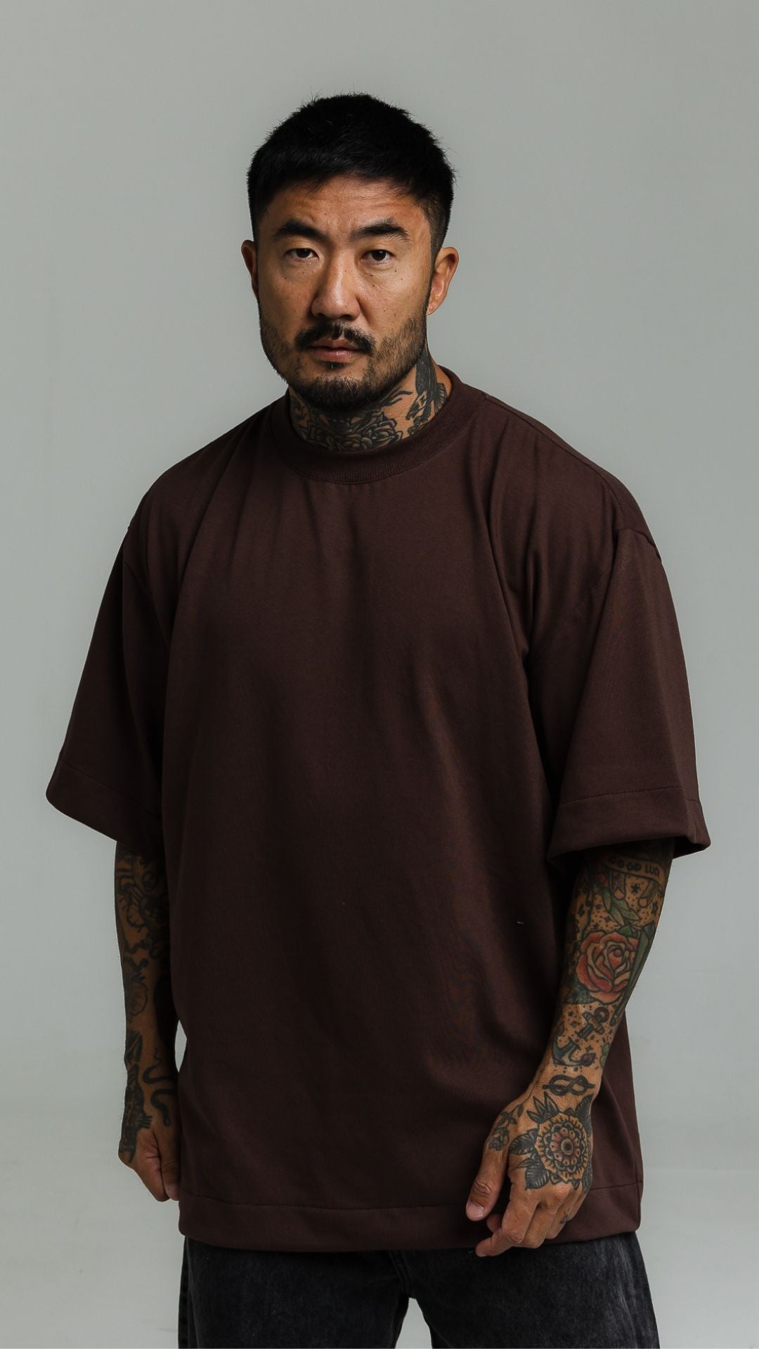 CAMISETA OVERSIZED MARROM