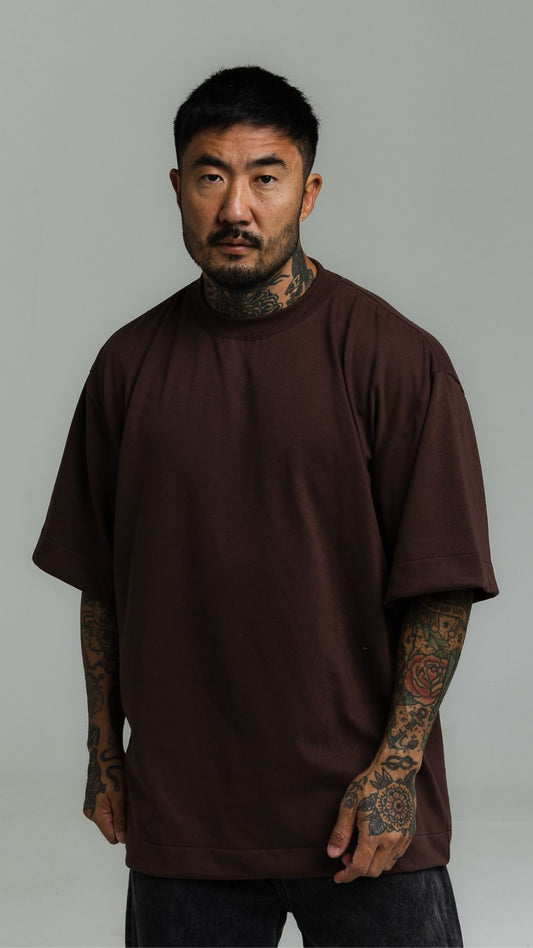CAMISETA OVERSIZED MARROM