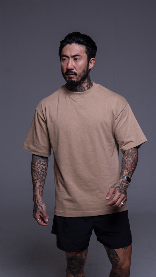 CAMISETA OVERSIZED MOLETOM MOCHA