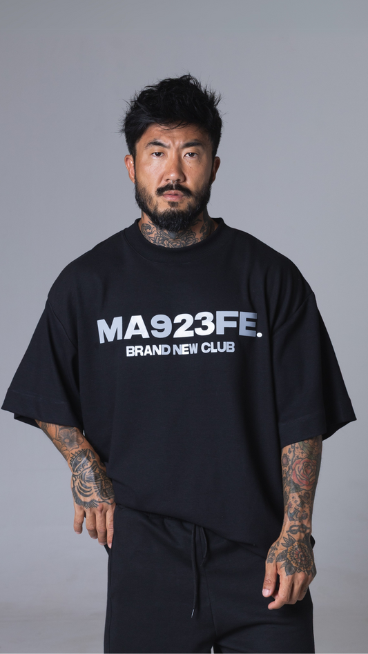 CAMISETA OVERSIZED MA923FE BRAND NEW CLUB PRETA