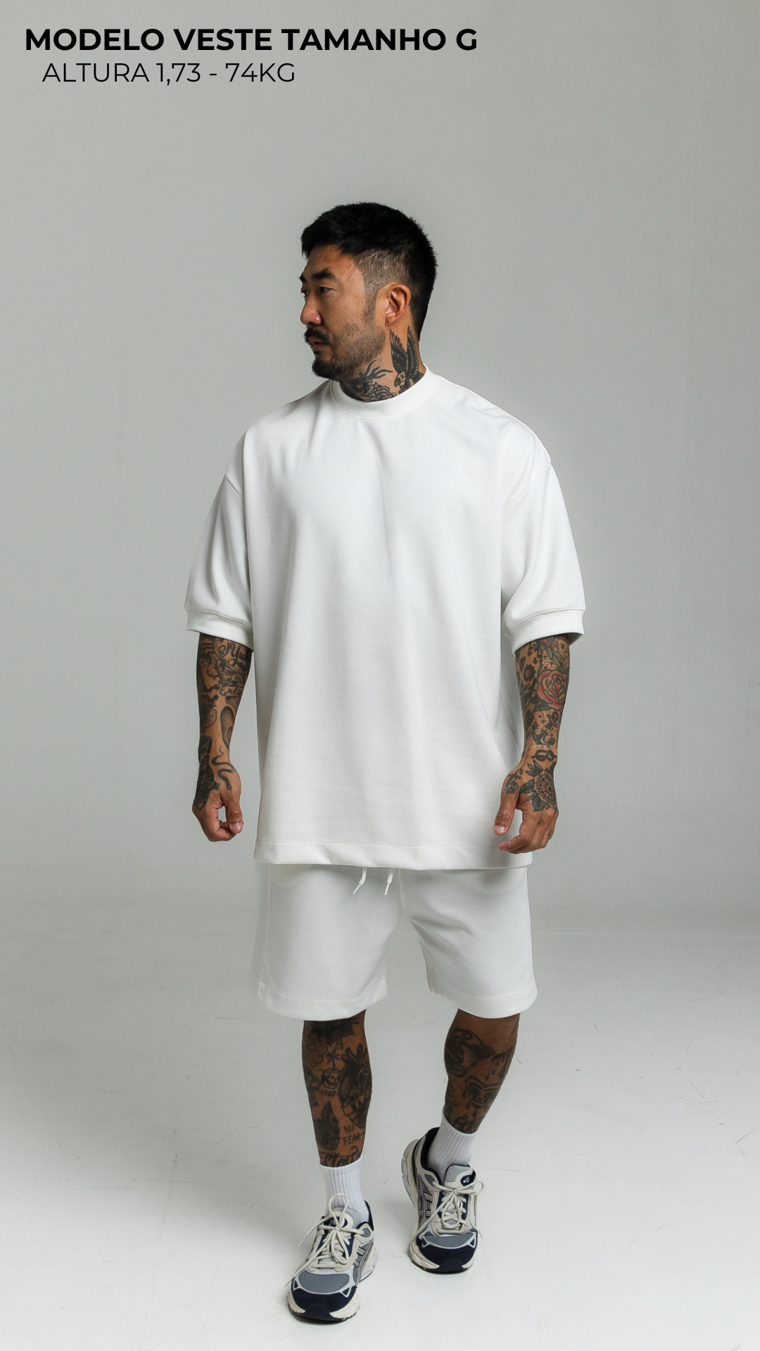 CAMISETA REGULAR FIT HEAVY OFF WHITE