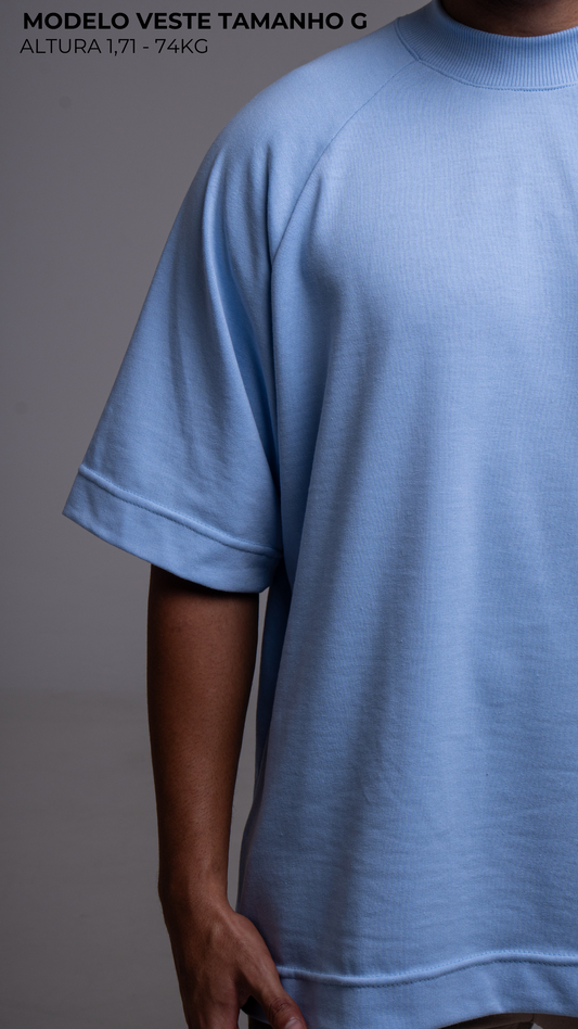 CAMISETA OVERSIZED RAGLAN AZUL GELATO