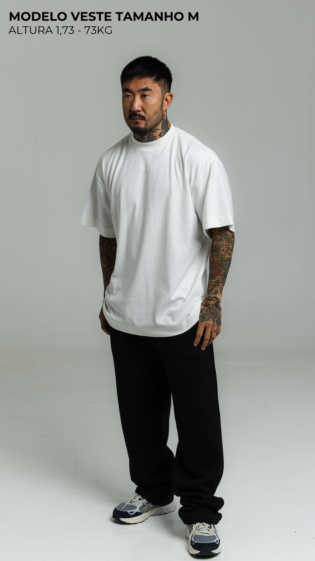 CONJUNTO CALÇA PRETA E CAMISETA OVERSIZED OFF WHITE